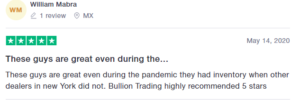 Bullion Trading LLC Trustpilot