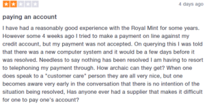 Royal Mint Bullion Customer Reviews