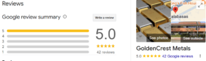 Customer ratings
