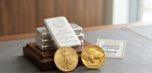 IRS approved physical gold and silver coins including the American Gold Eagle and Silver Eagle for a self-directed gold IRA
