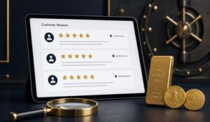 Goldco customer reviews and ratings displayed alongside gold bullion products. Goldco customer reviews and ratings displayed alongside gold bullion products.