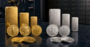 IRA-eligible gold and silver coins and bars offered by precious metals companies